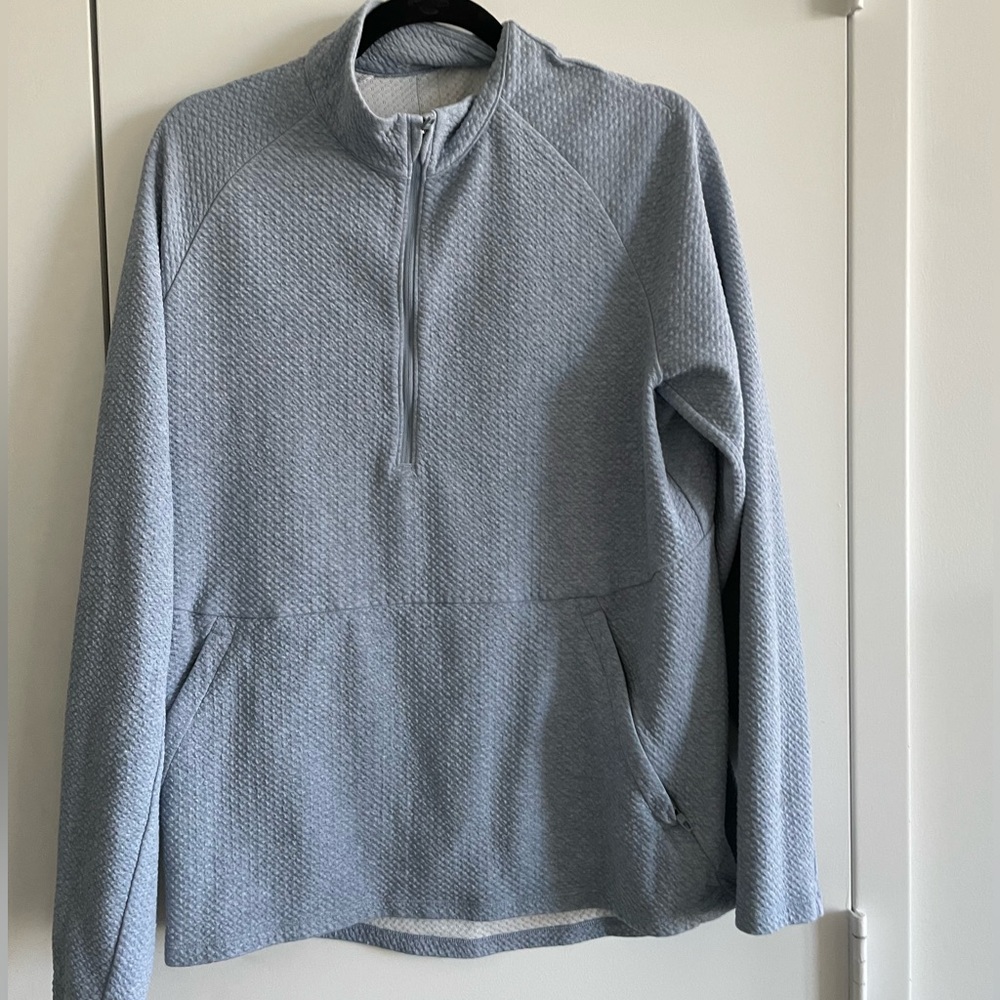 Lululemon Men’s At Ease Quarter Zip - Light Blue